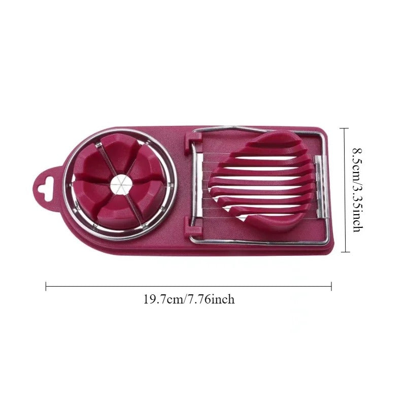 Multifunctional PP Base egg cutter 2-in-1 stainless steel wire pull egg cutter for hanging high-quality kitchen accessory tools