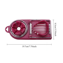Multifunctional PP Base egg cutter 2-in-1 stainless steel wire pull egg cutter for hanging high-quality kitchen accessory tools